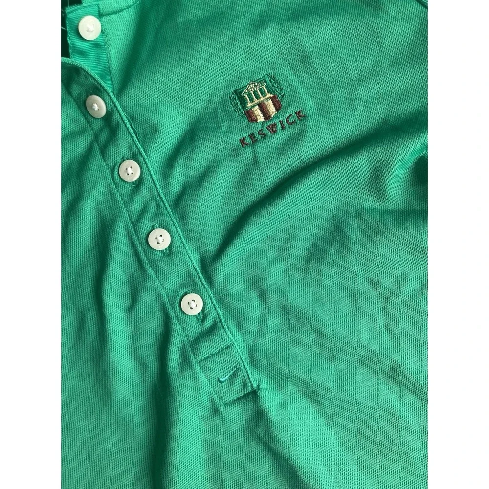 Nike Golf Women's Keswick Hall Green Logo Dri-Fit Polo Shirt Medium